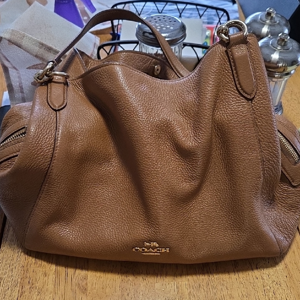 Coach Tan Leather Hobo Bag